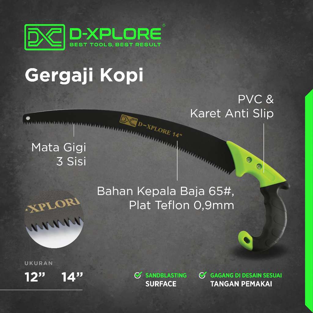 GERGAJI KOPI GG PVC / GERGAJI SAMURAI / GERGAJI DAHAN RANTING / GERGAJI BONSAI D-XPLORE