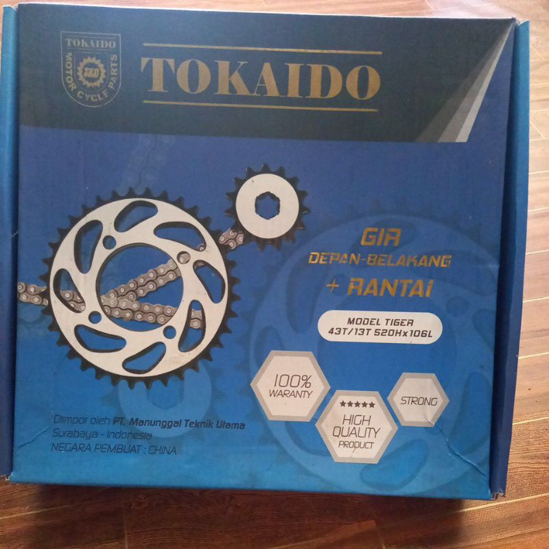 GIR DEPAN BELAKANG RANTAI TIGER GIR SET TOKAIDO