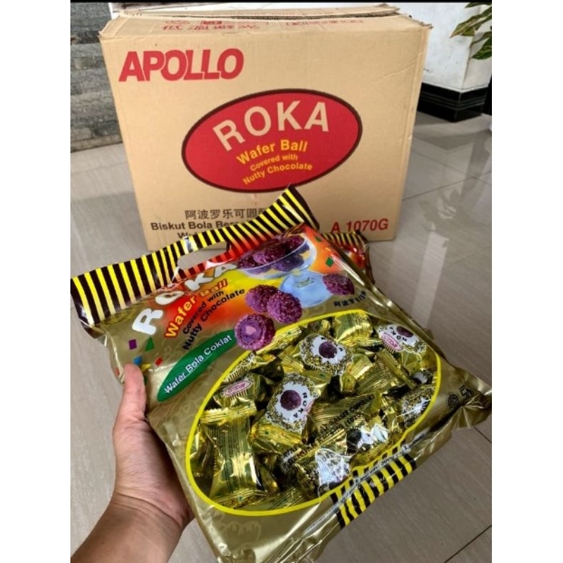 ROKA APOLLO WAFER BALL  COKLAT //COKLAT APOLLO ROKA ISI 50PCS