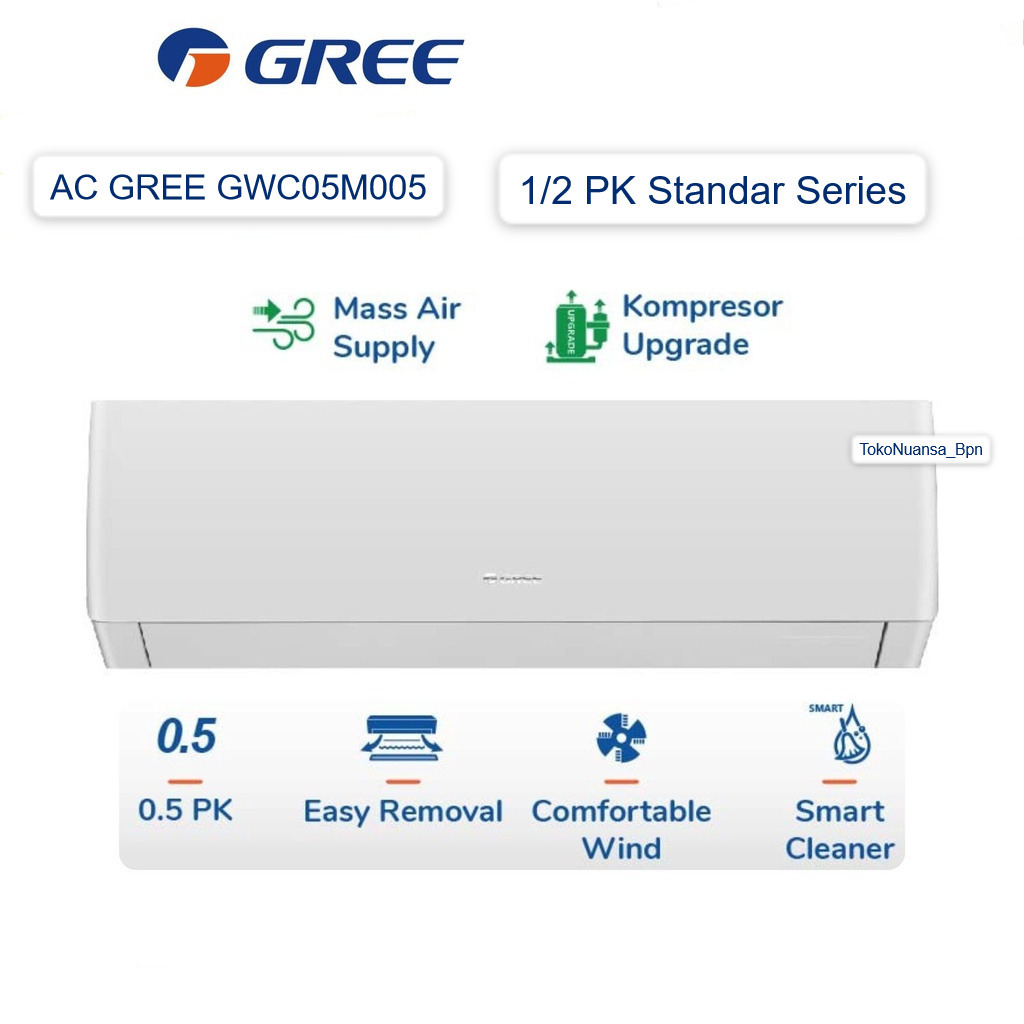 AC GREE 1/2 PK Seri Standar - Low Watt & Inverter / Unit Only