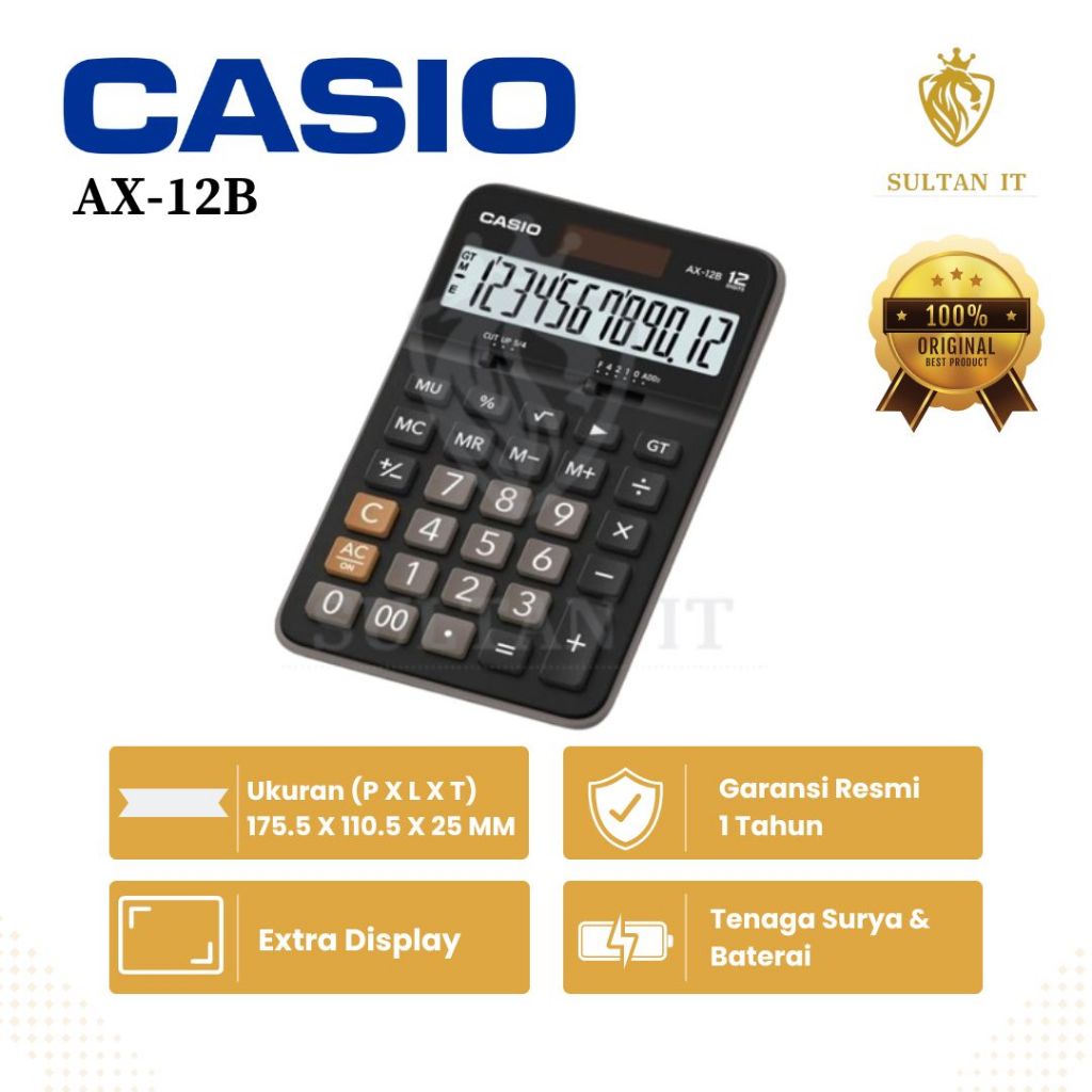 

Kalkulator Casio AX-12B 12 Digit / Casio AX 12B Original