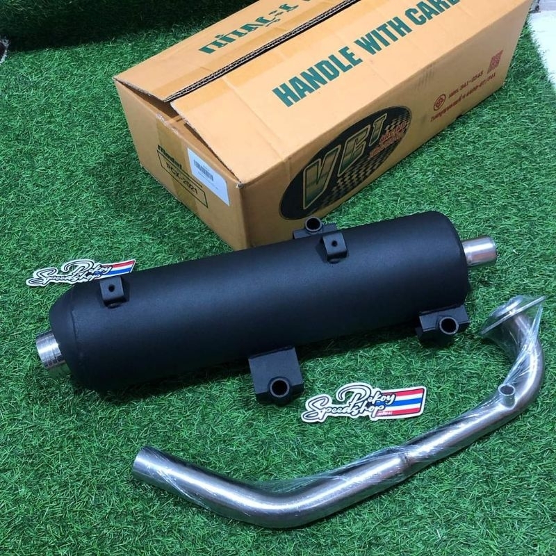 knalpot standar racing model daeng sai4 stainless merk vct thailand untuk new PCX 160 2021 original 