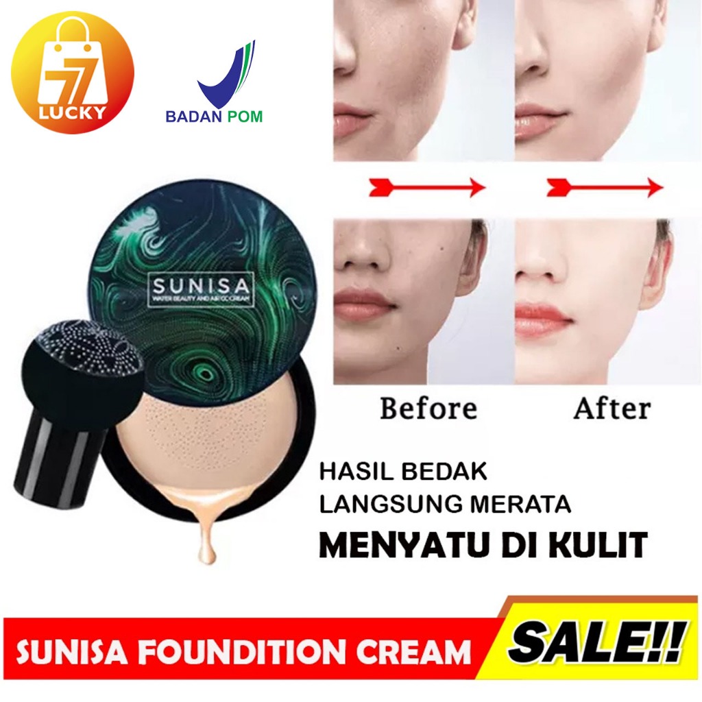 LUCKY77 - [ BAYAR DI TEMPAT ] Bedak Sunisa BB Cream Cushion Korea Anti Air 100% Original / Foundation