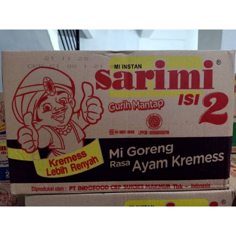 

SARIMI GORENG AYAM KREMES 1 DUS ISI 24 pcs