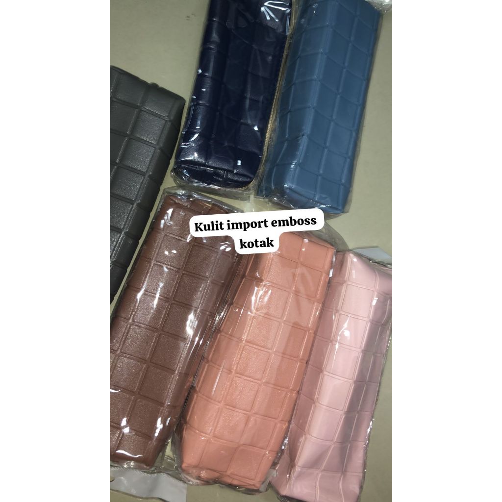 

tempat pensil chocolate bar emboss kulit sintetis korean style satuan