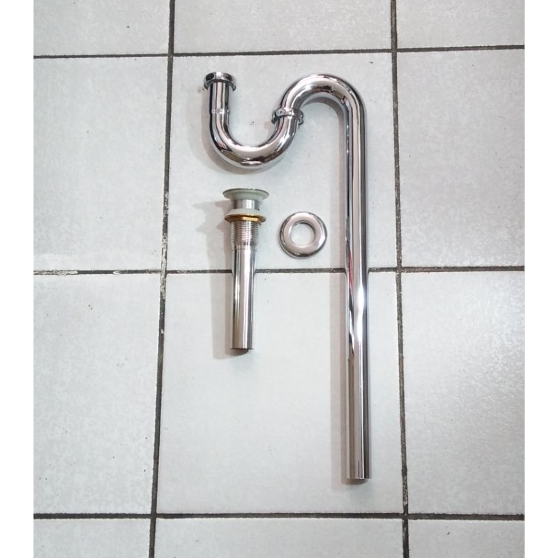 Sifon Wastafel Pipa Lantai Panjang Pop Up