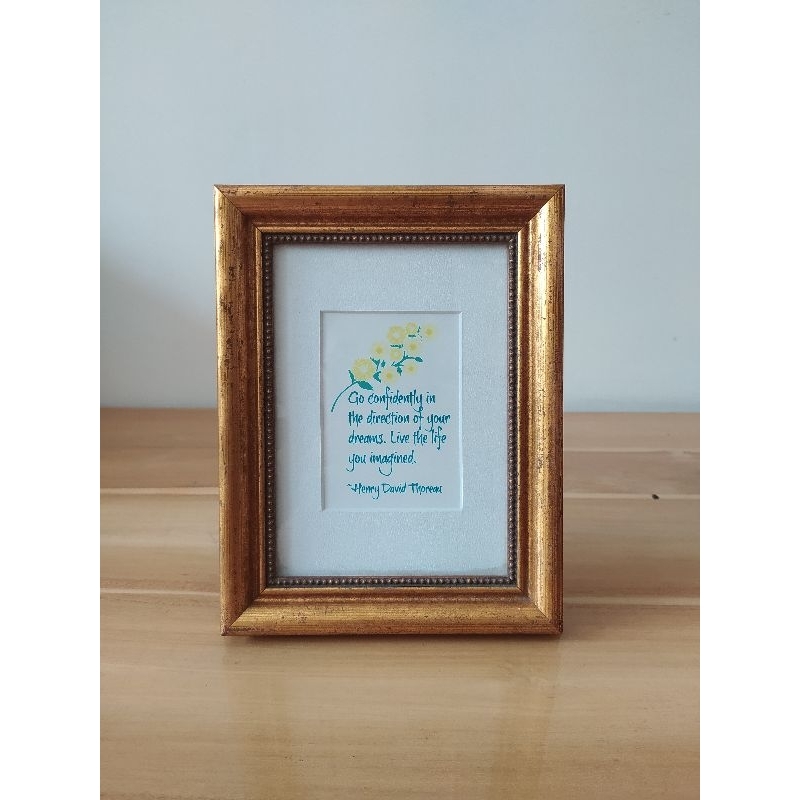 Pigura Kayu Gold 5R (13cmx18cm) / Figura Kayu Warna Gold / Pigura Murah