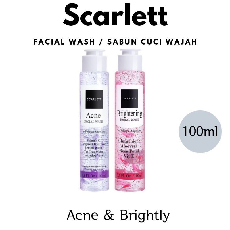 SABUN PEMBERSIH WAJAH MEMUTIHKAN DAN MENCERAHKAN | SCARLET WHITENING FACIAL WASH