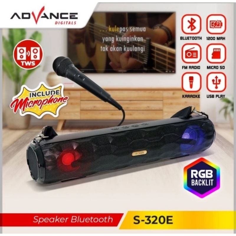 Speaker Music Box Advance Bluetooth free Mic S-320E/Speaker Advance S320E ORI