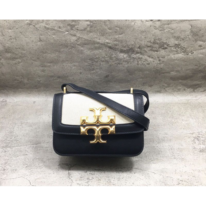 Tory Burch Eleanor Canvas Convertible Shoulder Bag Small
