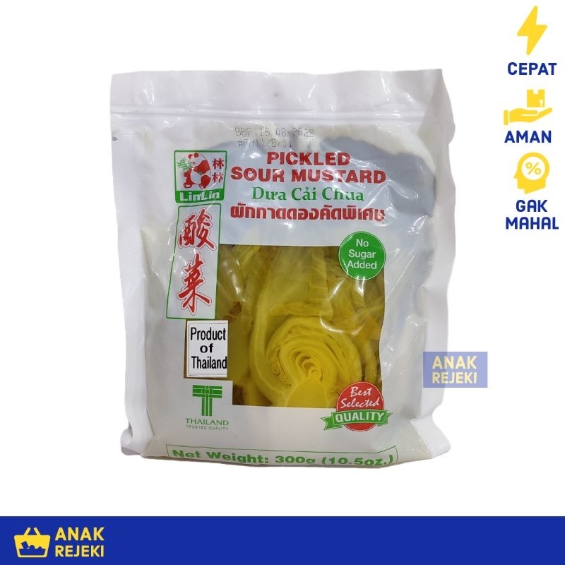 

LinLin Sayur Asin 300gr - Lin Lin Pickled Sour Mustard Acar Sawi Thai