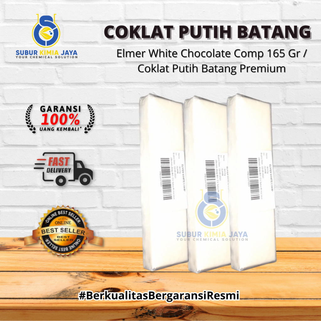 

Elmer White Chocolate Comp 165 Gr / Coklat Putih Batang Premium