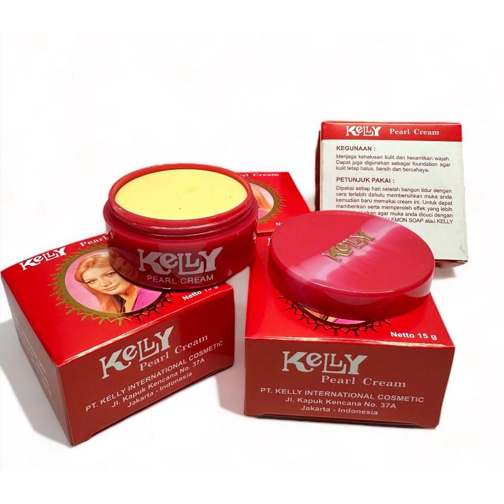 [ BPOM ] Kelly Pearl Cream - Original - Krim Wajah 15 gr foundation Kelly