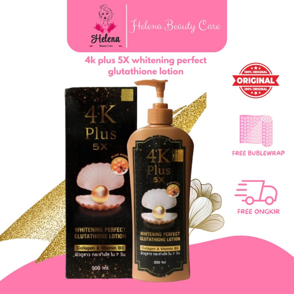 4K Plus Whitening Perfect Arbutin Lotion 500ml / 4k lotion / 4k plus lotion / handbody / lotion pemu