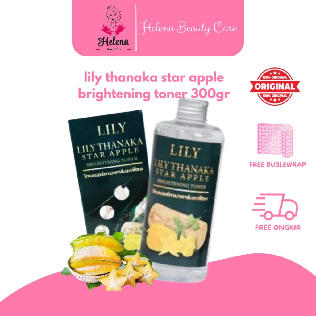 LILY THANAKA STAR APPLE ORIGINAL THAILAND / TONER MEMUTIHKAN / TONER SELURUH BADAN DAN WAJAH
