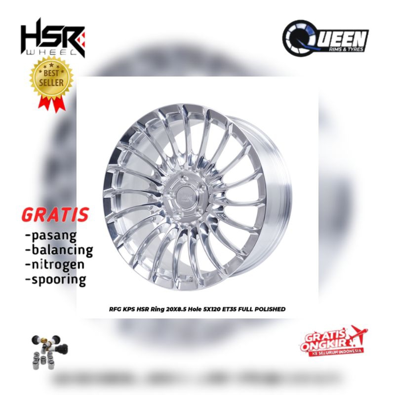VELG RACING FORGED HSR RFG KPS R20 PCD 5X120 untuk mobil BMW
