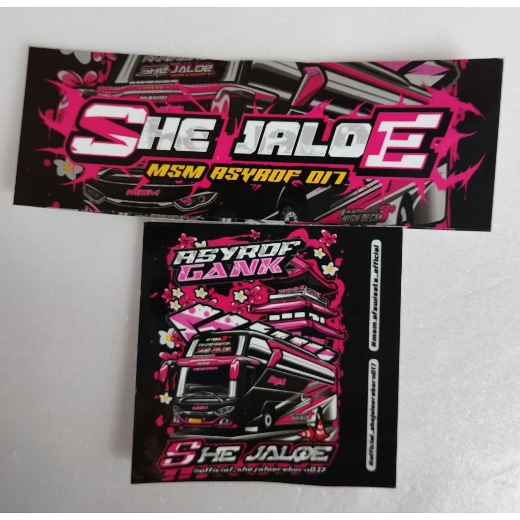 

stiker she jaloe kotak asli dari unit isi 1pcs