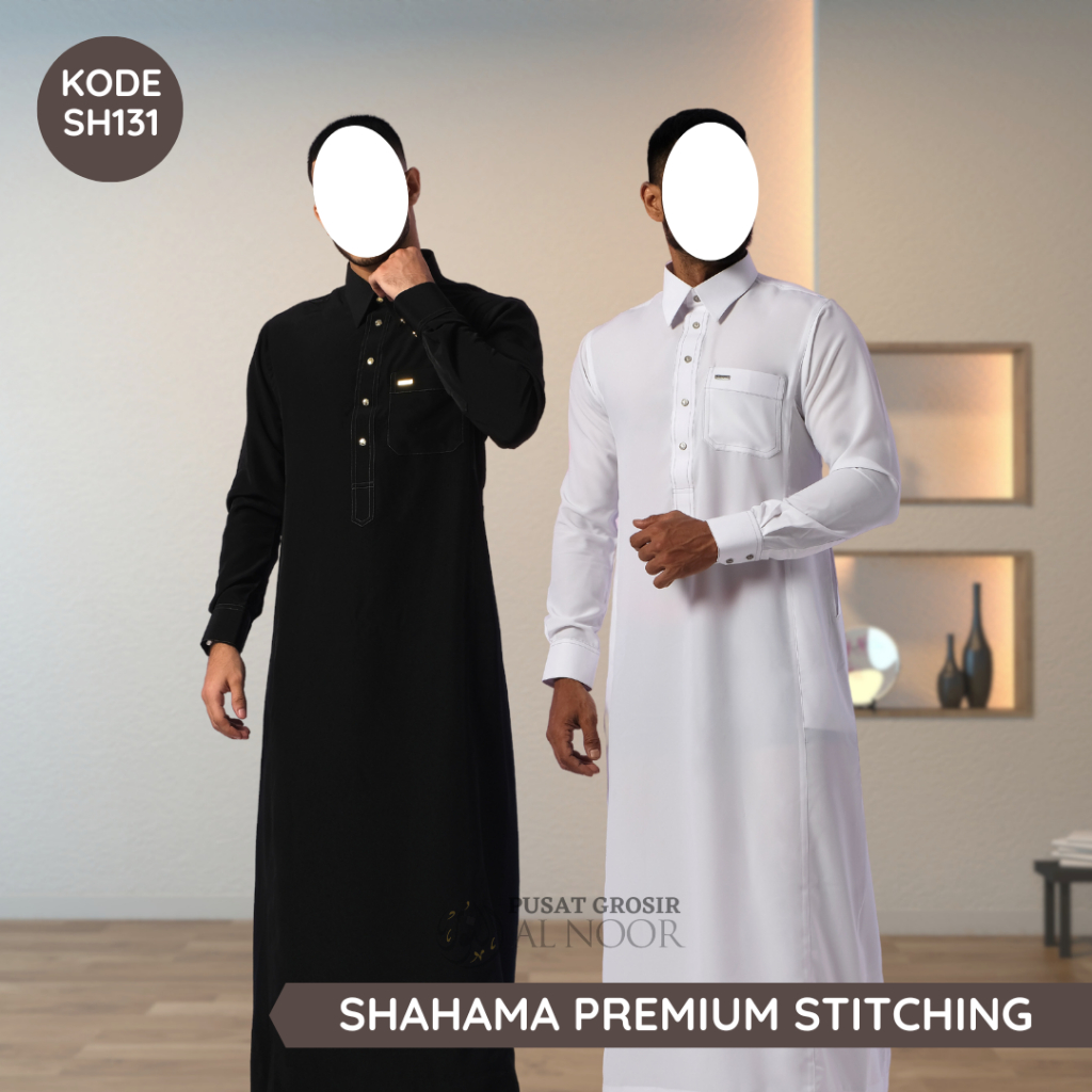 Jubah Saudi | Gamis Pria | Shahama Premium Stitching SH131 - Pusat Grosir Alnoor