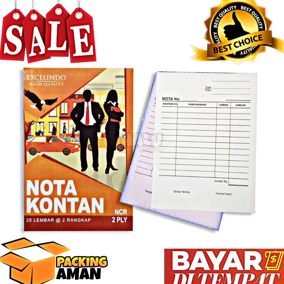 

NPN652 FASH SALE BISA COD PROMO 1 Pcs Nota Kontan 2 Ply EXCELINDO Paperline Nota Kecil Buku Bon