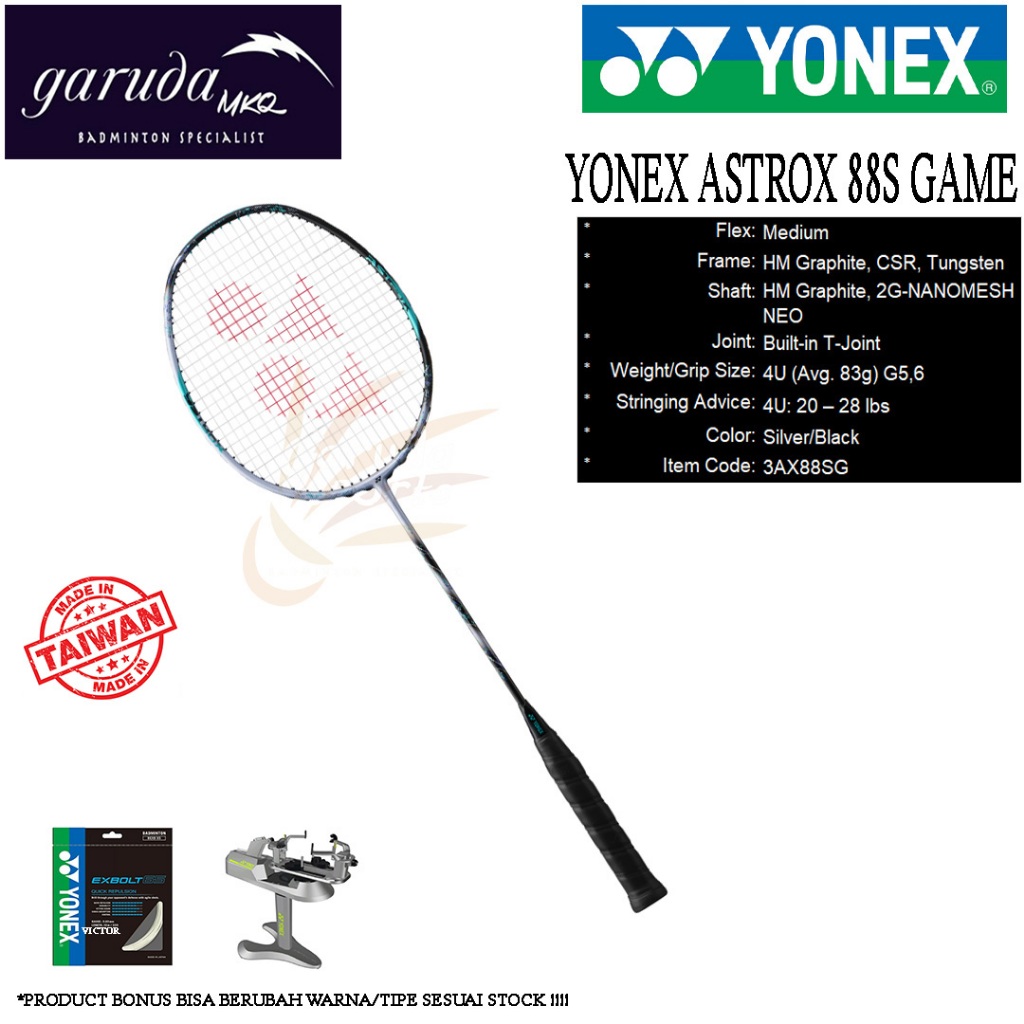 Raket Badminton Yonex Astrox 88 S GAME Silver Black / ASTROX 88S GAME / 3AX88S-G