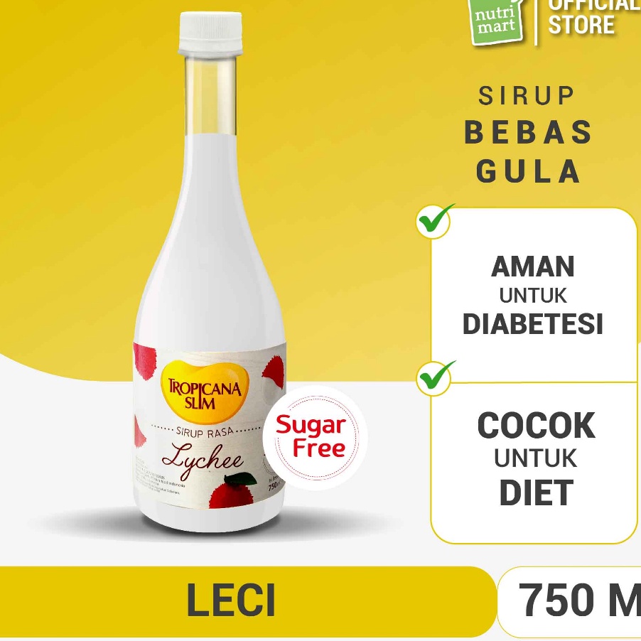 

DISKON Tropicana Slim Sirup Leci 75 ml Syrup Bebas Gula Lychee