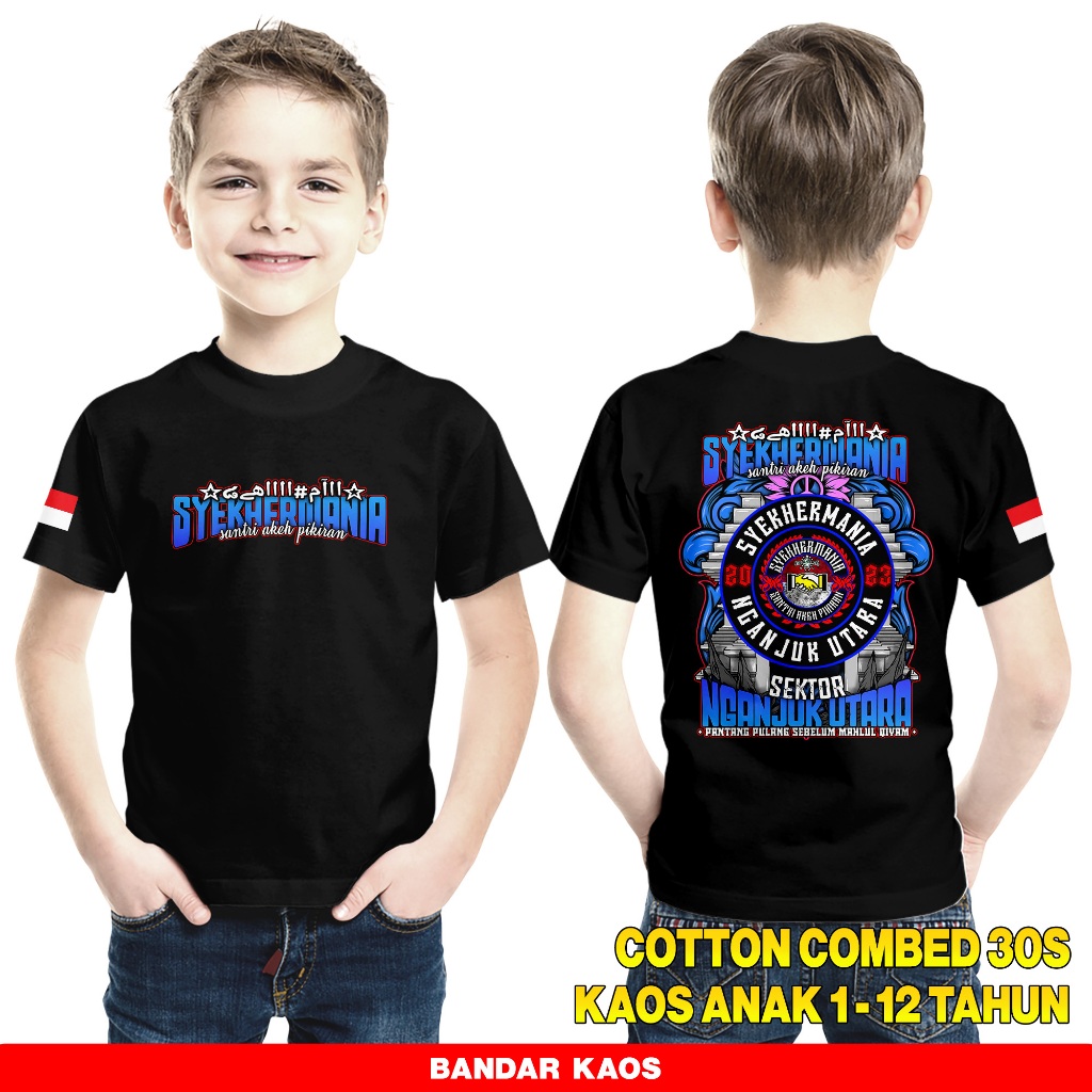 Bandar Kaos Syekhermania Indonesia 4 - Kaos Anak Usia 1 Tahun Sampai 12 Tahun - Kaos Habib Syech Sye