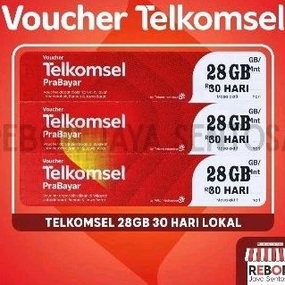voucher data Telkomsel 28GB (30) hari