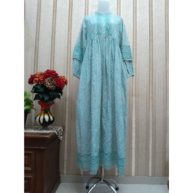 Gamis salvina ys katun bordir original