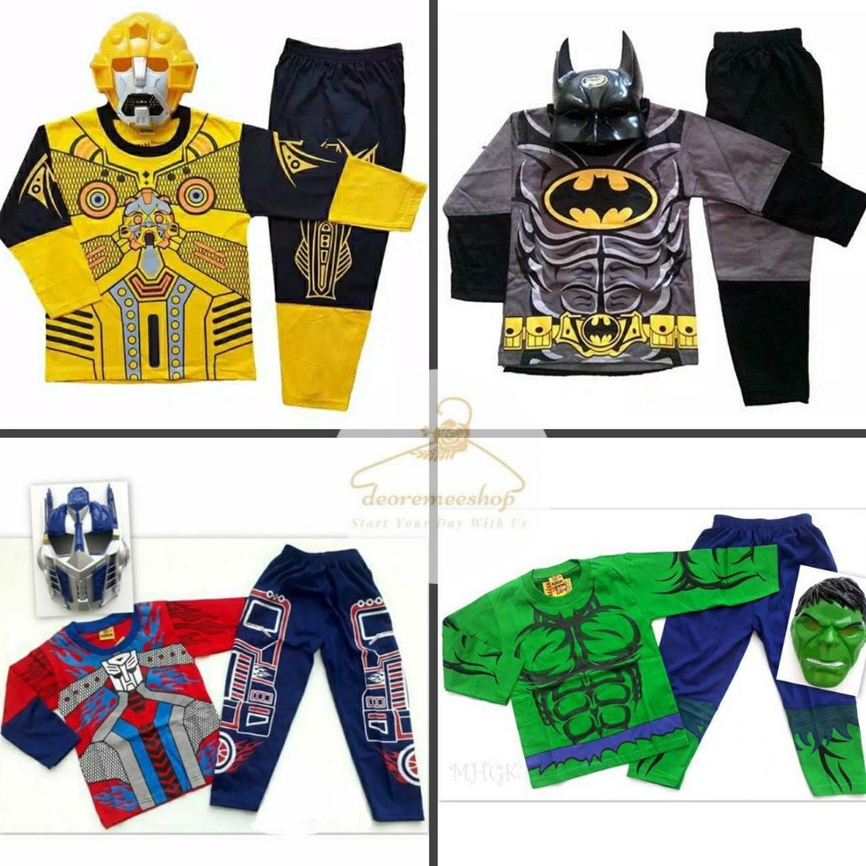 GIM676 XPRESS Baju kostum anak bumblebebatmen azdtransfrmer huluk