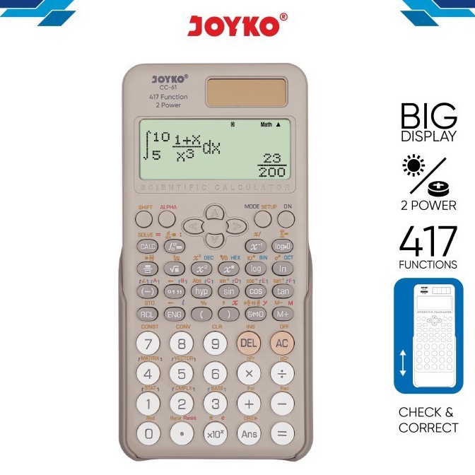 

LMJ225 Bagus Calculator Kalkulator Joyko CC61 Scientific 417 Functions