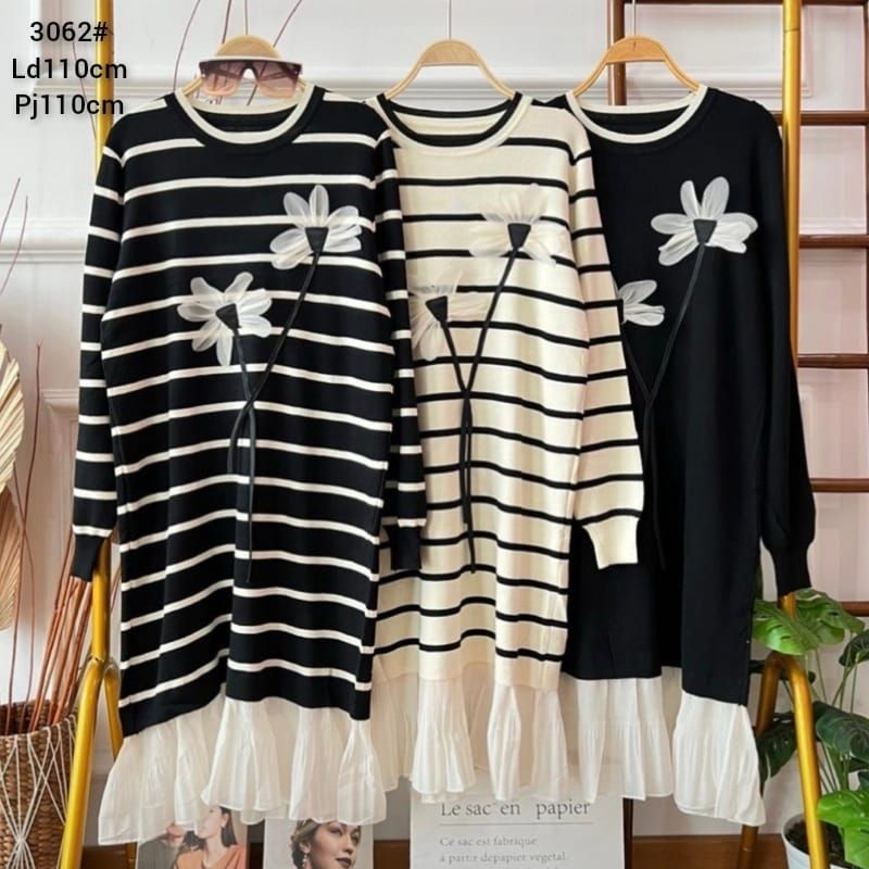 Dress Rajut Import Midi Dress Rajut Dress Knit Import