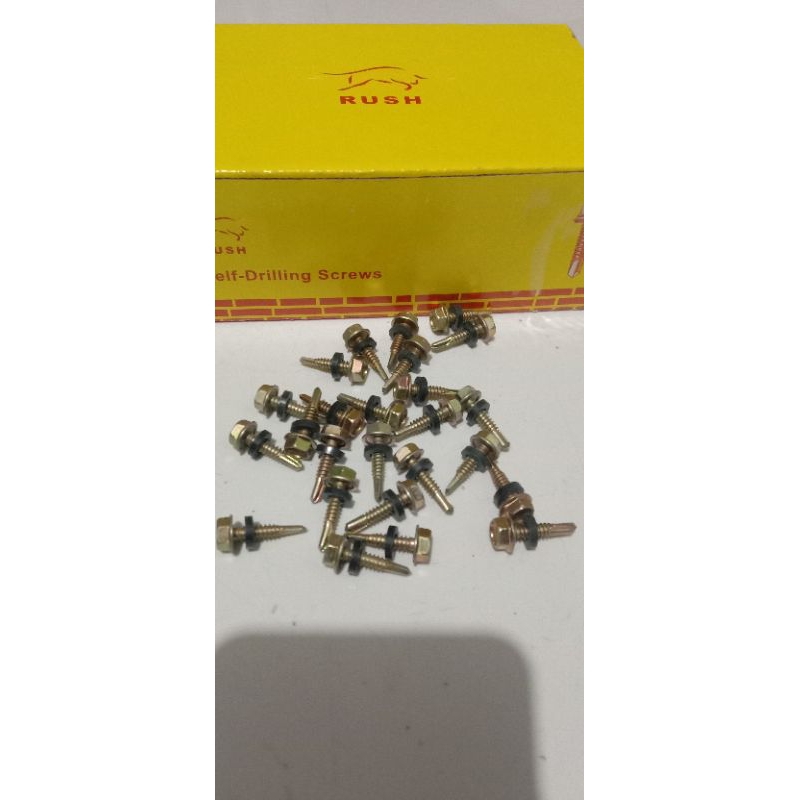 rufing kuning 12x25(100pcs) self-drilling screw RUSH 12x25