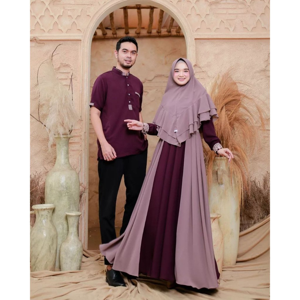 Gamis Set Couple Hafshah by Nanabi Collections