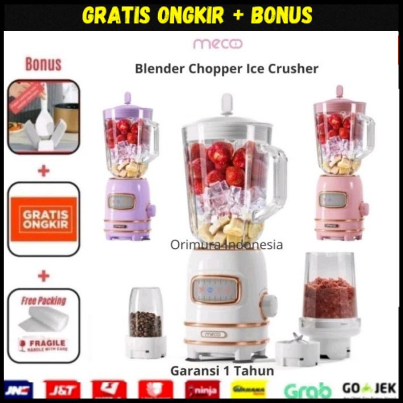 NEW Mecoo Blender Chopper Grinder Ice Chruser - Mecoo Blender 4 in 1 - Mecoo Most Aesthetic 4 in 1