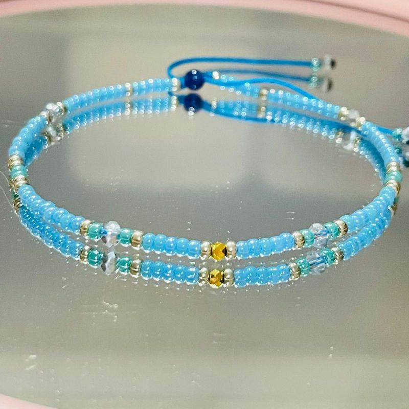 GELANG TALI MANIK SERUT EMAS ASLI 24K EMAS HK ASLI 9999%