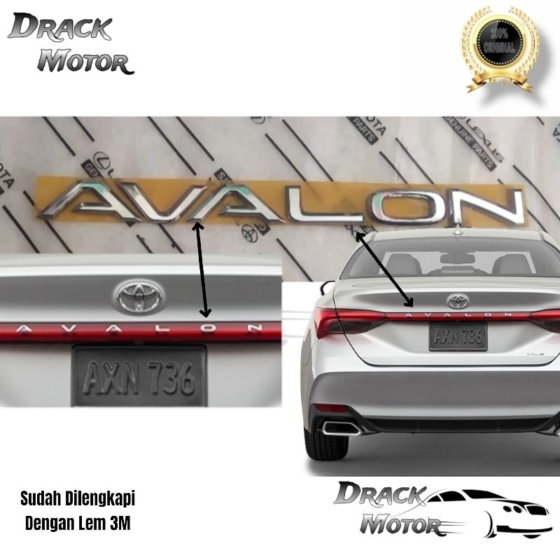 EMBLEM TULISAN AVALON TOYOTA AVALON BAGASI BELAKANG TOYOTA AVALON ORIGINAL