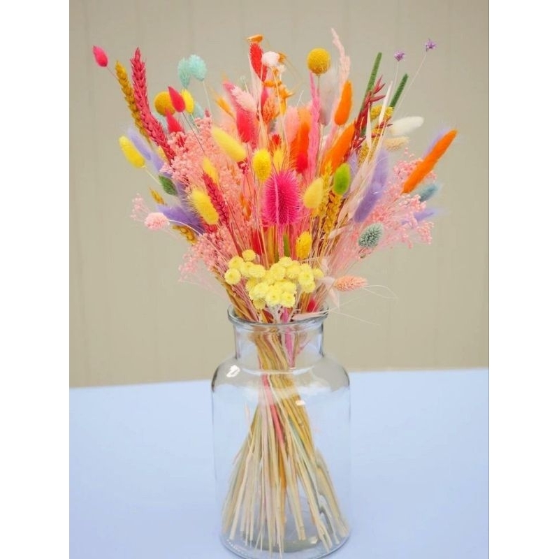 Vas Kaca Bening Hias Minimalis Vas Kaca Tabung Glass Flower