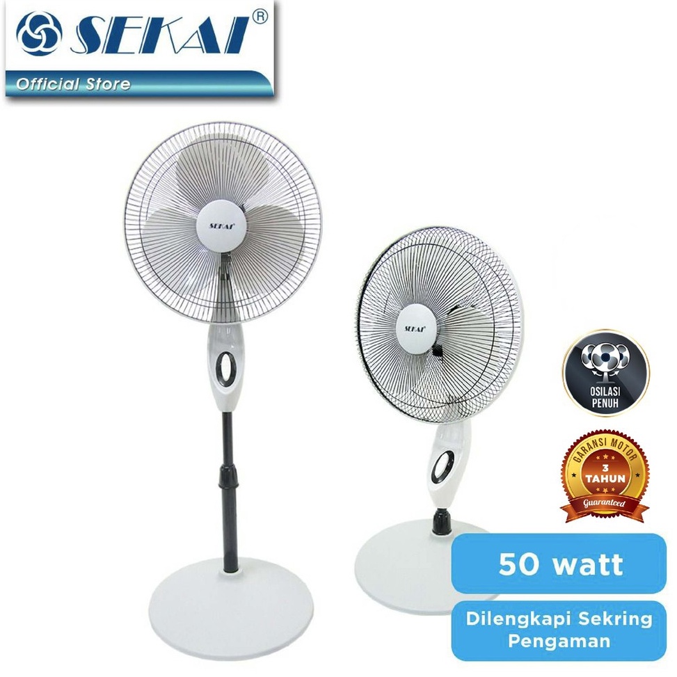 Termurah SEKAI Kipas Angin Berdiri  Kipas Angin Duduk 2 In 1 16 Inch  SFN 1618