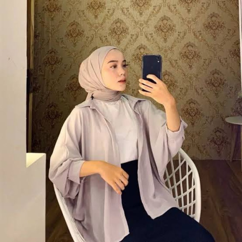 Outer Cardigan Simple Outer Yola Cardigan Ceruty Outer Simple