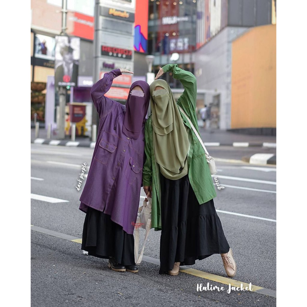 Halime Jacket | Jacket Panjang Muslimah Friendly | Khumaira
