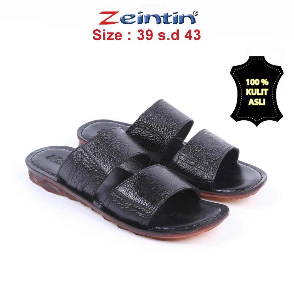 Kejutan disini Zeintin  Sandal Pria Kulit Sandal Selop Pria Sandal Slop Sendal Slide Pria Sandal Pri