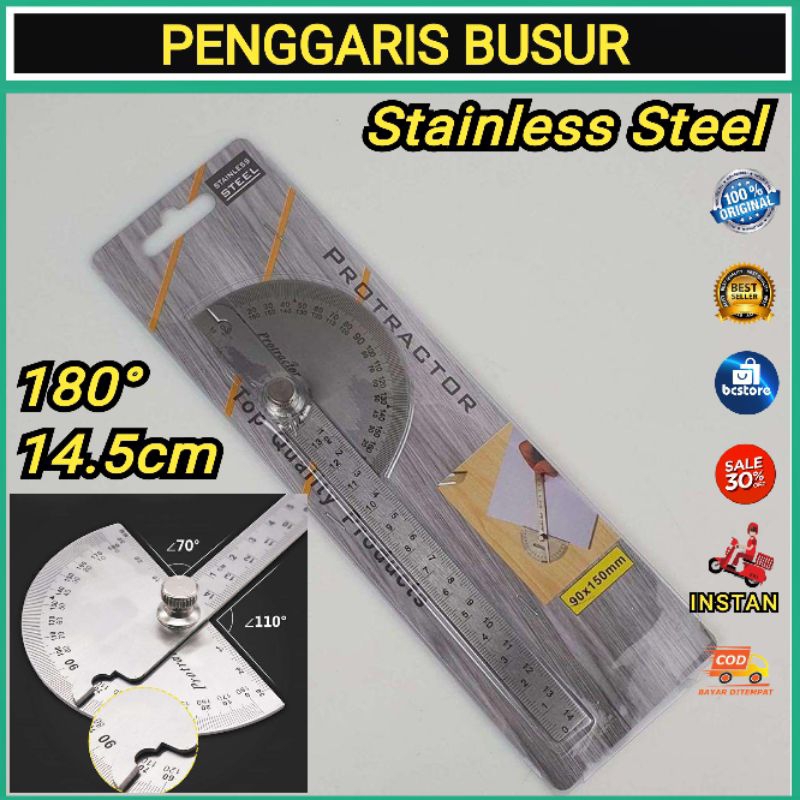 

Penggaris Siku Busur 180° Derajat Measuring 14.5cm 180 Derajat - PR180 - PROTRACTOR