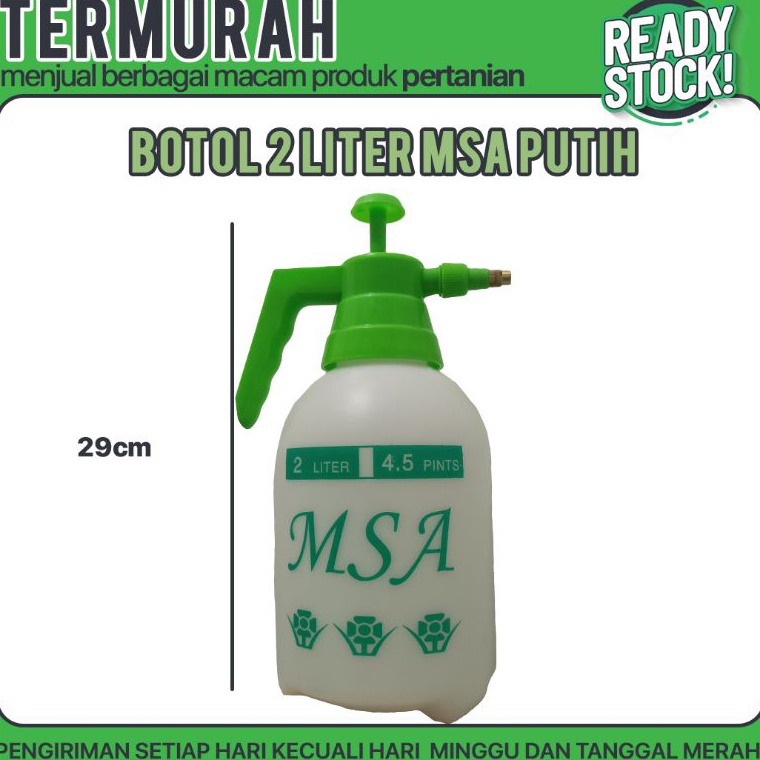 TERLARIS BOTOL 2L MSA STD PUTIH  BOTOL SPRAYER 2ML MSA