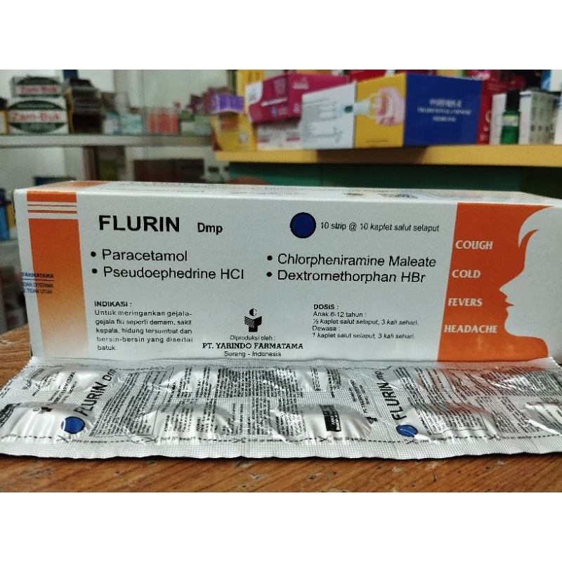 Flurin Dmp Tablet isi 10 kaplet - Obat Flu dewasa