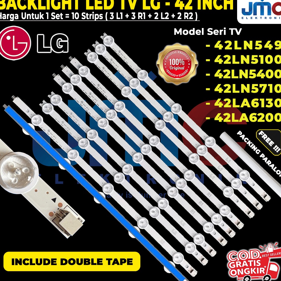 New Stock BACKLIGHT TV LED LG 42 INC 42LN51 42LN54 42LN571 42LA613 42LA62 LAMPU BL LED INCH IN 42LN 