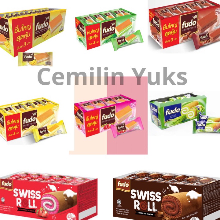 

COD Fudo Layer Cake With Cream Flavour Isi 24 Fudo Swiss Roll With Cream