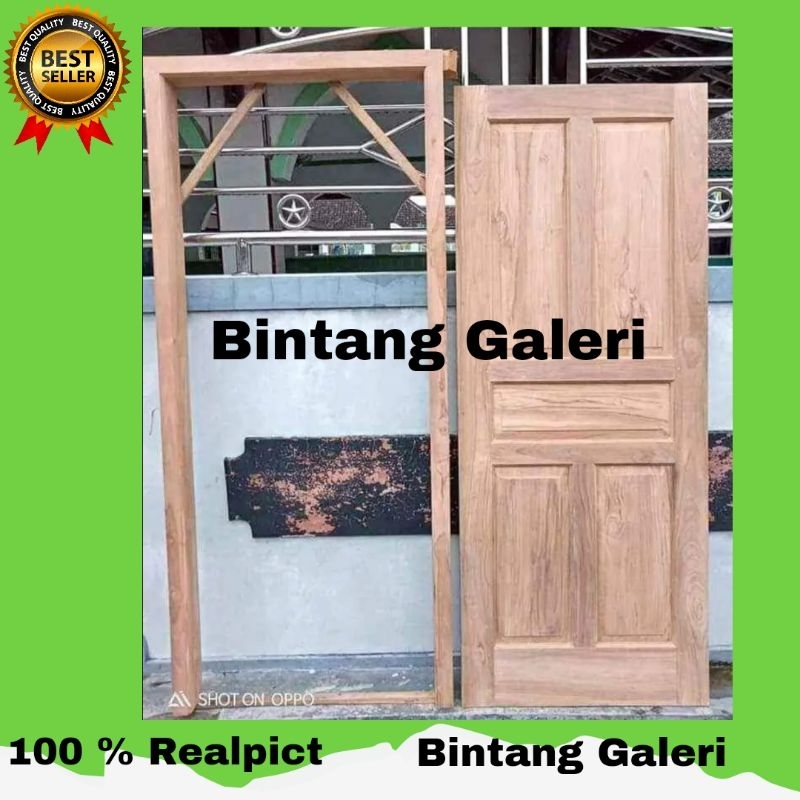 Pintu & Kusen Kayu Minimalis Pintu Utama Rumah Murah