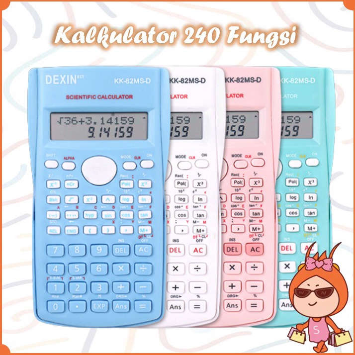 

ERN262 MEGA ALE Reseller Welcome S5977 Kalkulator Ilmiah 24 Fungsi Kalkulator Scientific Kalkulator Sains Kalkulator SinCosTan