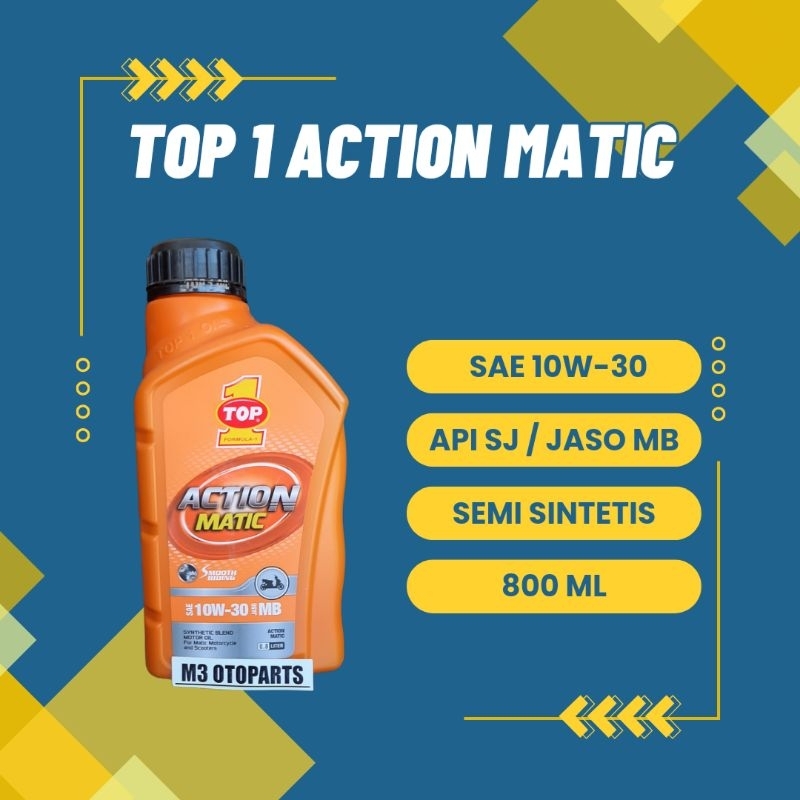 Top 1 Action Matic 10W/30 | 800 ml - Oli Motor Matic