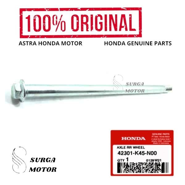 As Roda Belakang Axle RR Wheel Honda New CBR 150R K45G CB150R Streetfire K15G CB150R K15M . ORI ASLI